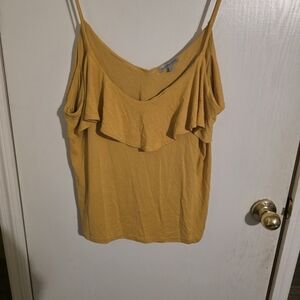 Soft Mustard Charlotte Russe Top Size L
